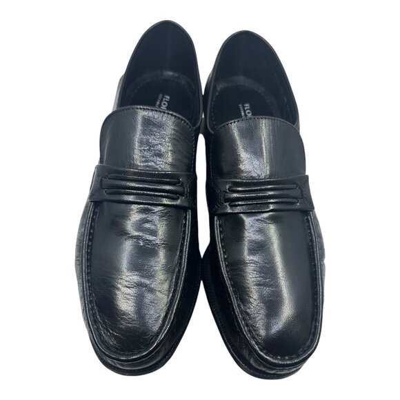 Florsheim Jareth Black Slip On Moc Dress Leather Shoes Mens Size 10eee 12073 EUC